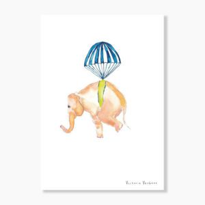 Ellie And The Balloon - Poster Print